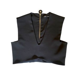 Zara Women Black Crop Top. Excellent condition. Size 5.